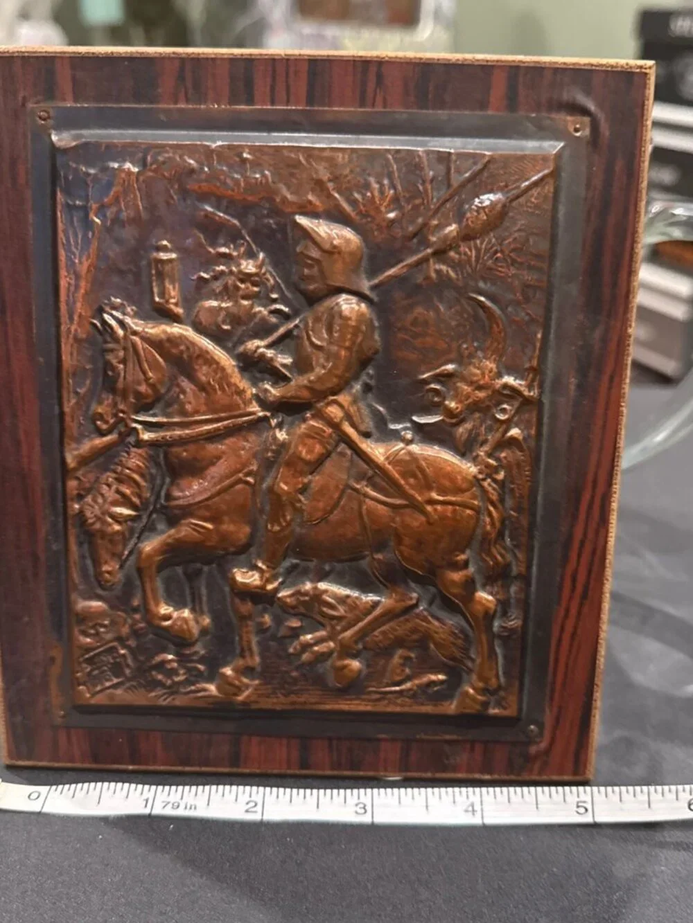 Knight Death and the Devil Copper Plaque 4 in. X 5.5 in.